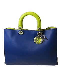 Diorissimo Large, Leather, Blue/Green, Strap, Pouch, 09-MA-0193, 2*